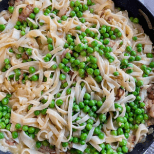 Easy Pea and Spinach Carbonara